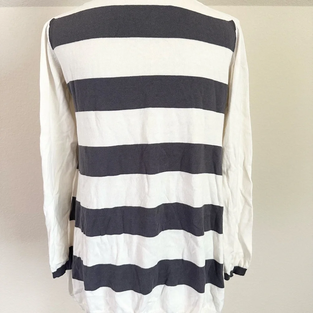 Lisa Todd Long Sleeve V Neck Sweater Size Small Cotton Silk Blend - Picture 7 of 7